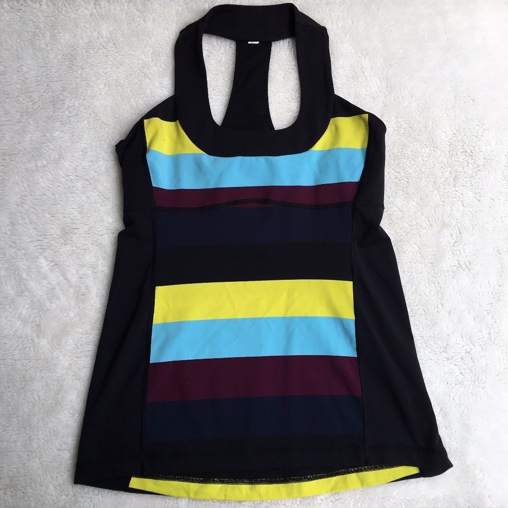 Lululemon Scoop Neck Striped Tank Top Size 6